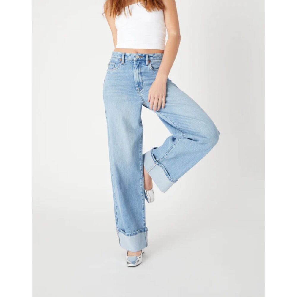 BLANKNYC The Franklin Ribcage Wide Leg Rolled Cuff 27 NEW NWT